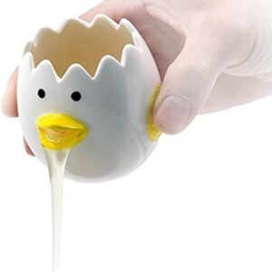 LuoCoCo Cute Egg Separator, Ceramics Vomiting Chicken Egg Yo...