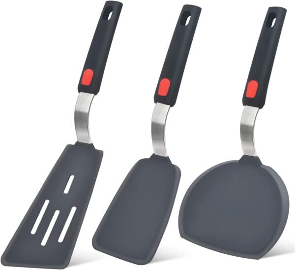 Silicone Spatula Turner Set of 3, Beijiyi 600°F Heat Resista...
