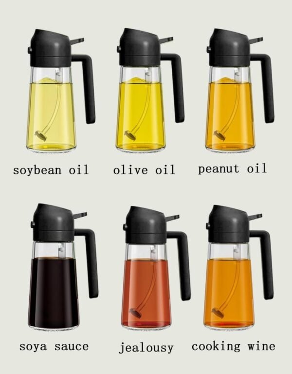 Oil Sprayer for Cooking,2 in 1 Olive Oil Dispenser and Oil S... - Image 5