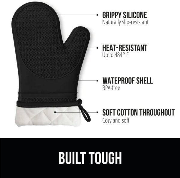 GORILLA GRIP Heat Resistant Durable Silicone Oven Mitts, BPA... - Image 2