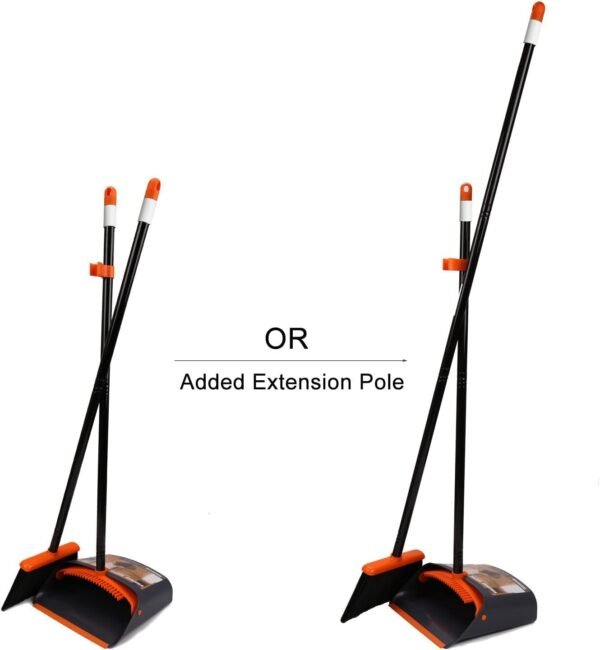 TreeLen Broom and Dustpan Set with 52" Long Handle for Home ... - Image 5