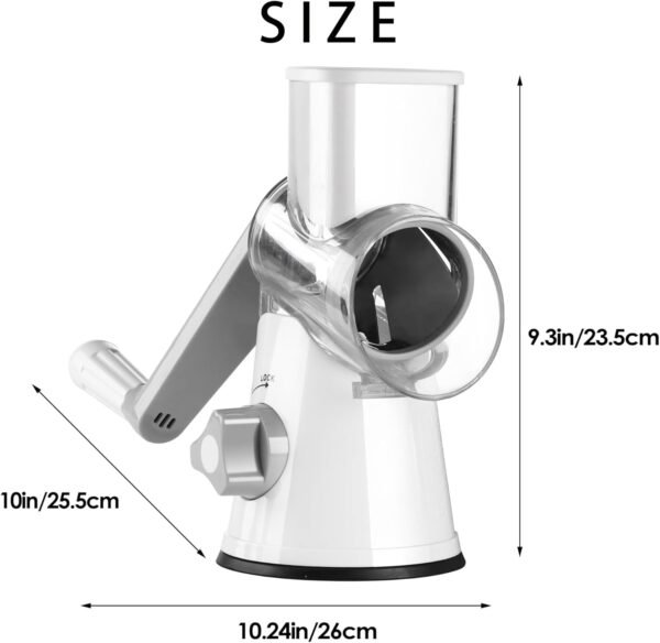 Ourokhome Rotary Cheese Grater Hand Crank, Kitchen Shredder ... - Image 8