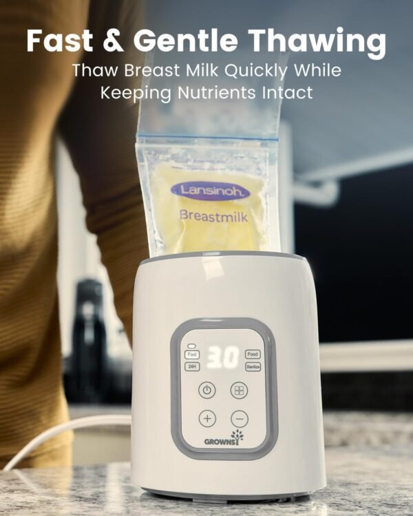 Bottle Warmer, GROWNSY 8-in-1 Fast Baby Milk Warmer with Tim... - Image 4