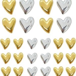30 pcs Cute Love Heart Magnets Refrigerator Gold Refrigerato...