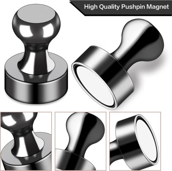 LOVIMAG 12Pcs Black Fridge Magnets, Small and Strong Magnets... - Image 5
