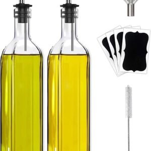 Olive Oil Dispenser Bottle, 2 Pcs Glass Olive Oil Dispenser ...