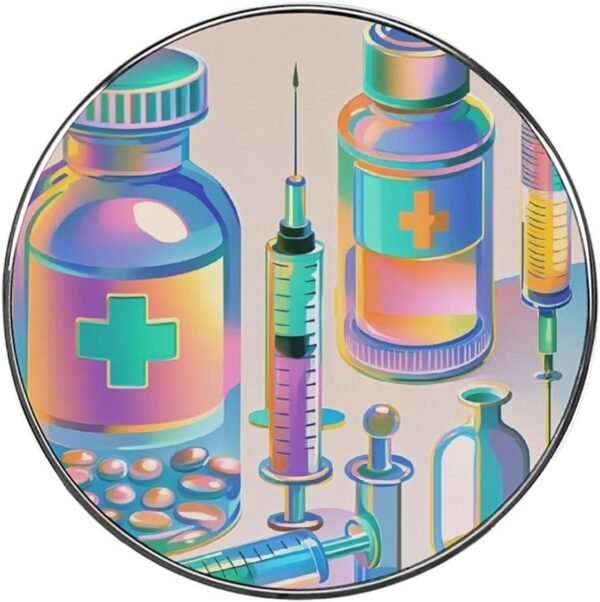 Gradient Medical Items Pattern Magnetic Refrigerator Magnets...