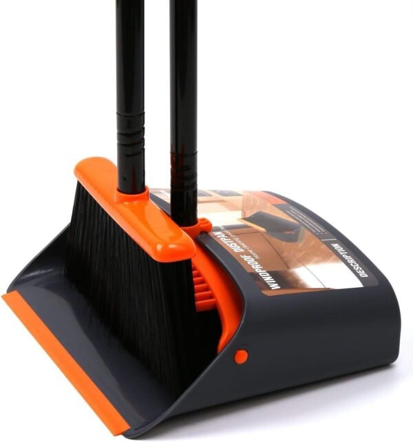 TreeLen Broom and Dustpan Set with 52" Long Handle for Home ...