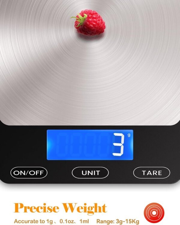 Food Scale -33lb Digital Kitchen Scale for Food Ounces Grams... - Image 4