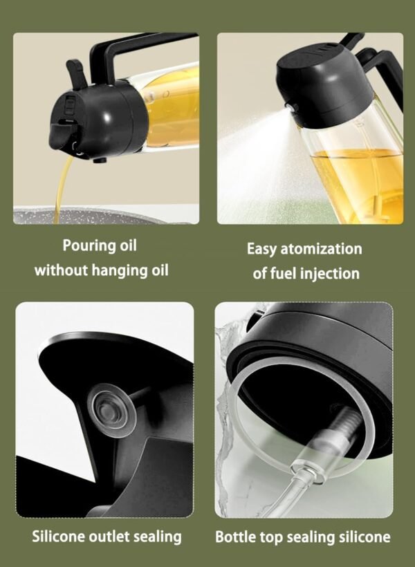 Oil Sprayer for Cooking,2 in 1 Olive Oil Dispenser and Oil S... - Image 4