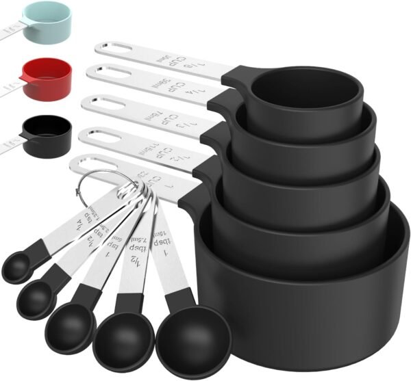 TILUCK Measuring Cups & Spoons Set, Stackable Cups and Spoon...
