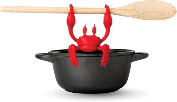 OTOTO Red the Crab Silicone Utensil Rest - Kitchen Gifts, Si...