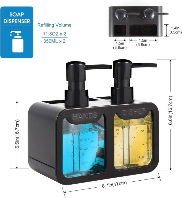 Kitchen Soap Dispenser Set, with Hand and Dish Soap, Sponge ... - Image 6