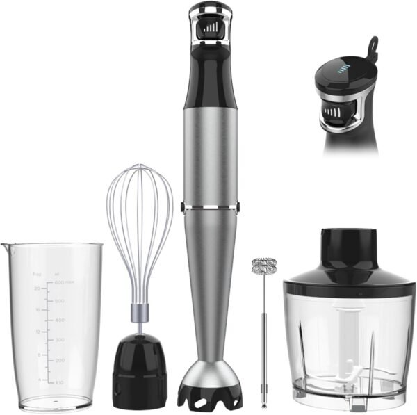 Immersion Blender Handheld Corded Hand Blenders Set 1100W, T...
