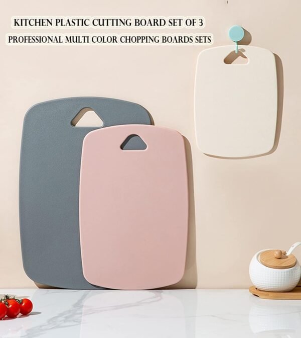 Cutting Boards for Kitchen,Plastic Cutting Board Set of 3, T... - Image 7