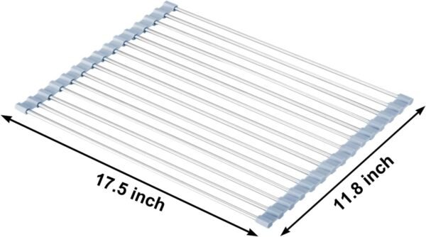 Over The Sink Dish Drying Rack, Roll Up Dish Drying Rack Kit... - Image 3