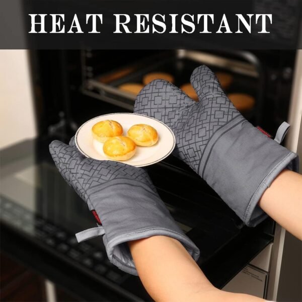 Oven Mitts and Pot Holders Sets 6pcs, Kitchen Oven Glove,Hig... - Image 5