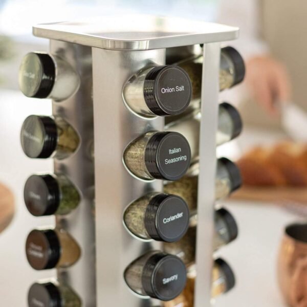 Orii 20 Jar Spice Rack with Spices Included - Revolving Towe... - Image 4