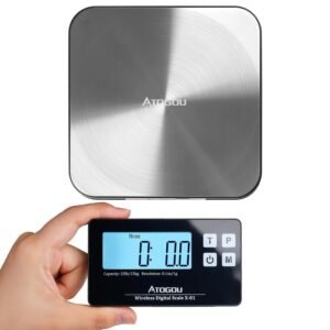Aotgou Food Scale, 33lb Wireless Kitchen Scale with Remote D...
