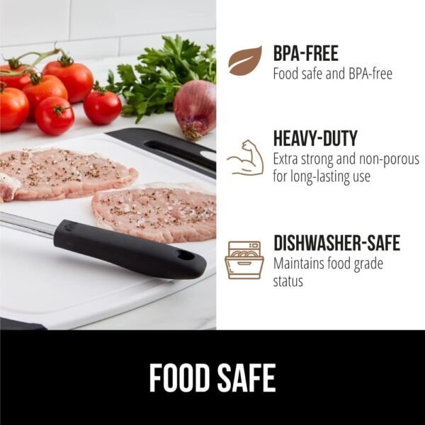 GORILLA GRIP BPA-Free Reversible Kitchen Cutting Board Set o... - Image 5