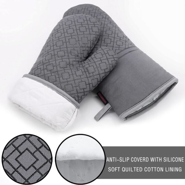 Oven Mitts and Pot Holders Sets 6pcs, Kitchen Oven Glove,Hig... - Image 3