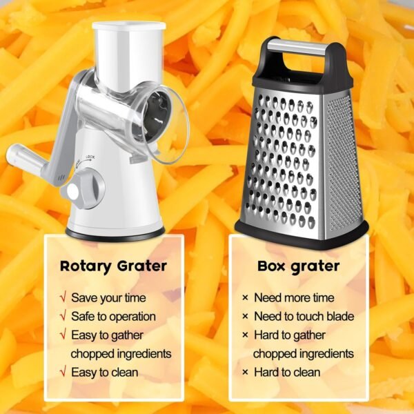 Ourokhome Rotary Cheese Grater Hand Crank, Kitchen Shredder ... - Image 7
