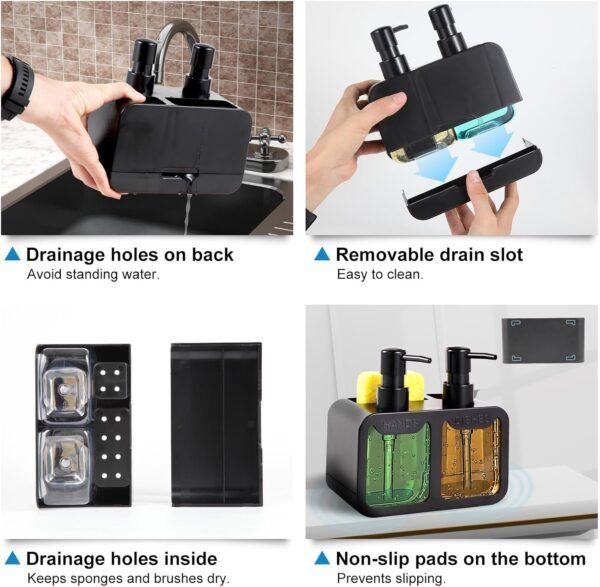 Kitchen Soap Dispenser Set, with Hand and Dish Soap, Sponge ... - Image 5