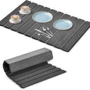 Large Stone Dish Drying Mat for Kitchen Counter, Premium Dia...