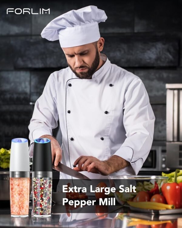 FORLIM Electric Salt and Pepper Grinder Set, Upgraded 9 Oz C... - Image 8