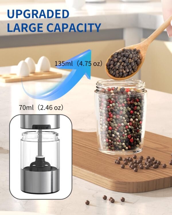CIRCLE JOY Gravity Electric Salt and Pepper Grinder Set Auto... - Image 6