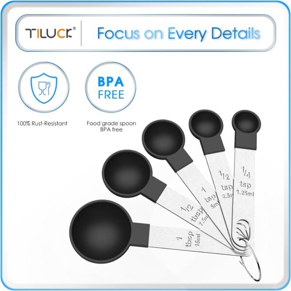 TILUCK Measuring Cups & Spoons Set, Stackable Cups and Spoon... - Image 5
