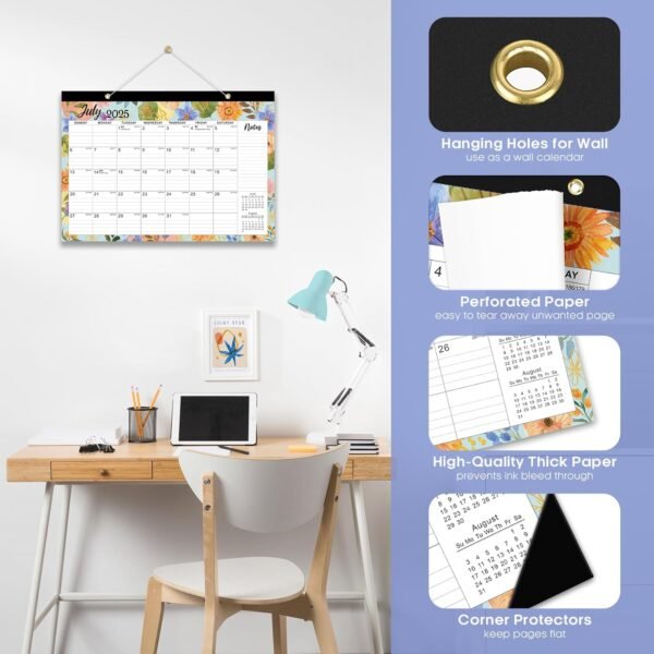 Desk Calendar 2025-2026, 18 Months Calendar Runs from July 2... - Image 3