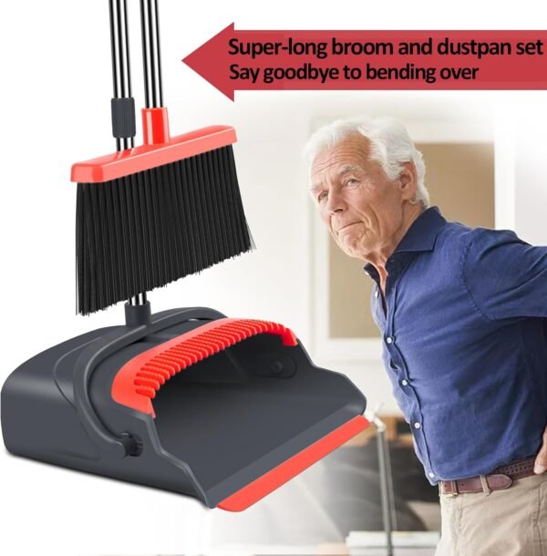 kelamayi Upgrade Broom and Dustpan Set, Broom with Dustpan C... - Image 4