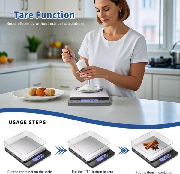 Small Gram Scale, Digital Kitchen Food Scale for Food Ounces... - Image 5