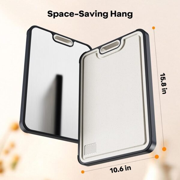 Stainless Steel Cutting Board for Kitchen, Titanium Metal Cu... - Image 6