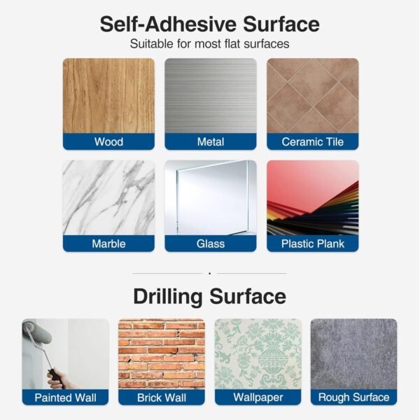 Paper Towel Holder - Self-Adhesive or Drilling, White, Wall ... - Image 6