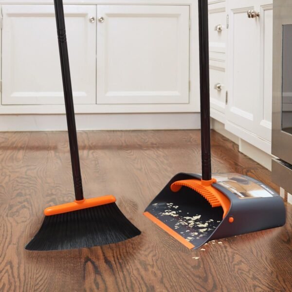 TreeLen Broom and Dustpan Set with 52" Long Handle for Home ... - Image 4