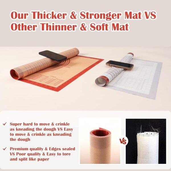 Non-slip Silicone Pastry Mat Extra Large with Measurements 2... - Image 3