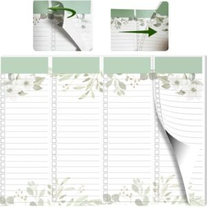 4 in 1 Magnetic Note Pad for Fridge, Totally 208 Sheets Note...