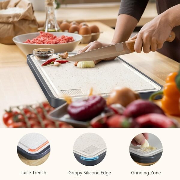Stainless Steel Cutting Board for Kitchen, Titanium Metal Cu... - Image 3