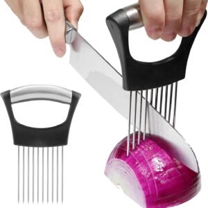 JAYVAR Onion Holder for Slicing, Onion Cutter Vegetable Chop...