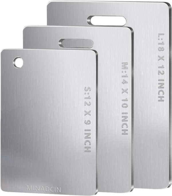 Titanium Cutting Boards For Kitchen, 3Pcs 100% Pure Cut Tita...