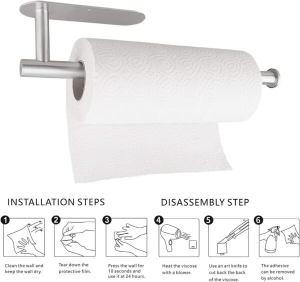 Paper Towel Holders for Kitchen,Paper Towels Bulk- Self-Adhe... - Image 6