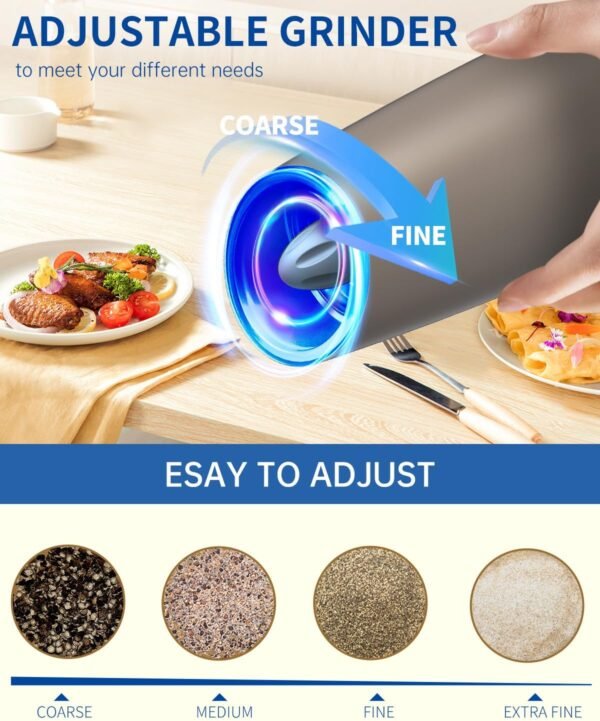 CIRCLE JOY Gravity Electric Salt and Pepper Grinder Set Auto... - Image 3