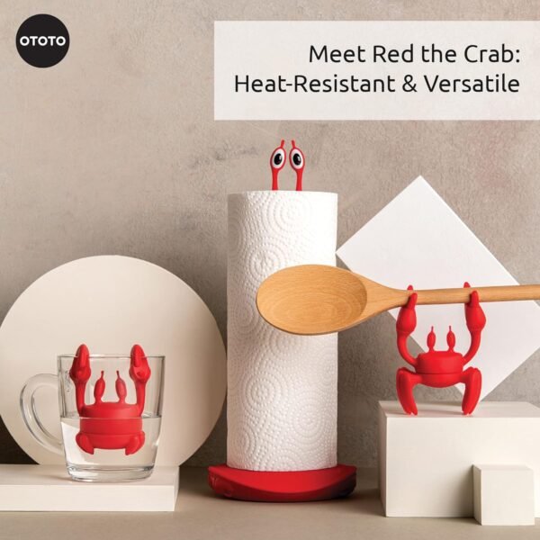OTOTO Red the Crab Silicone Utensil Rest - Kitchen Gifts, Si... - Image 5