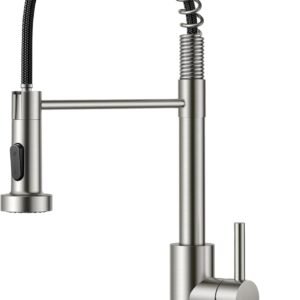 FORIOUS Kitchen Faucets, Brushed Nickel Kitchen Sink Faucet ...