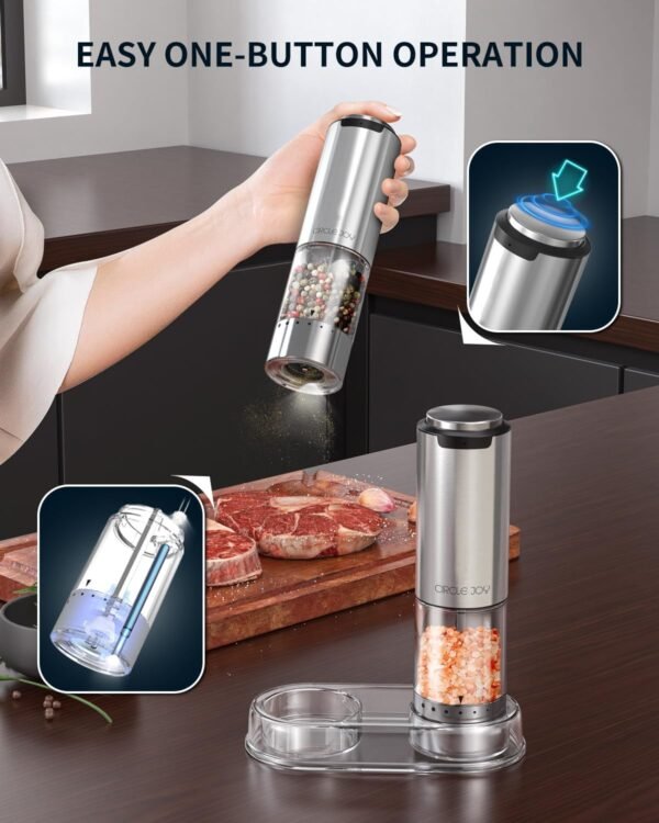 CIRCLE JOY Rechargeable Electric Salt and Pepper Grinder Set... - Image 5