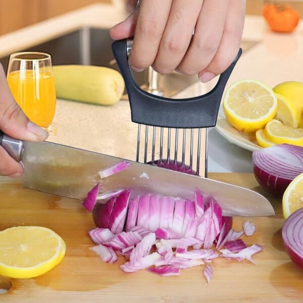 JAYVAR Onion Holder for Slicing, Onion Cutter Vegetable Chop... - Image 3