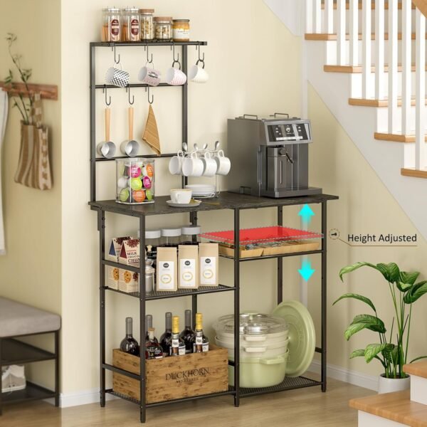 Baker's Rack for Kitchen with Storage, Microwave Stand with ... - Image 6
