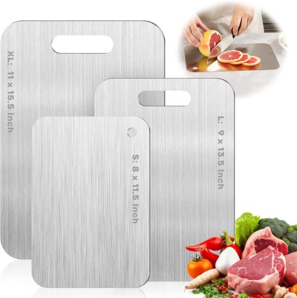 Titanium Cutting Boards for Kitchen-2025 New Upgrade 100% Pu...